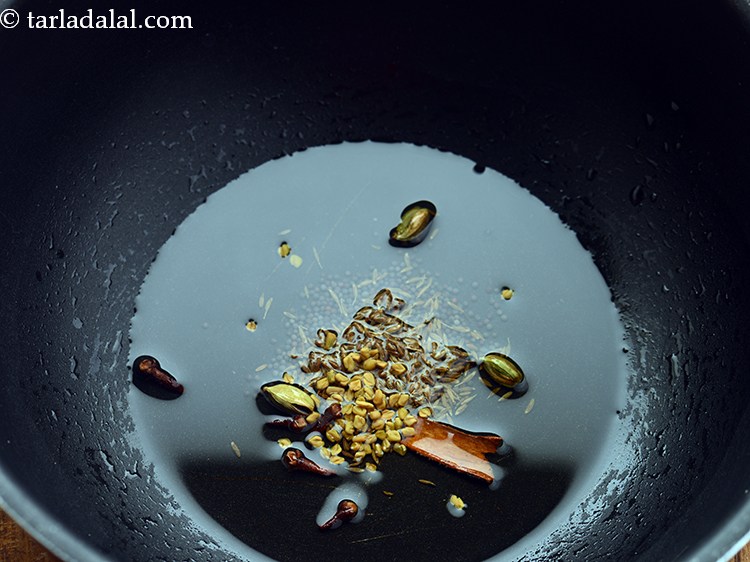 Step 17 – Furthermore, add cloves and fenugreek seeds.