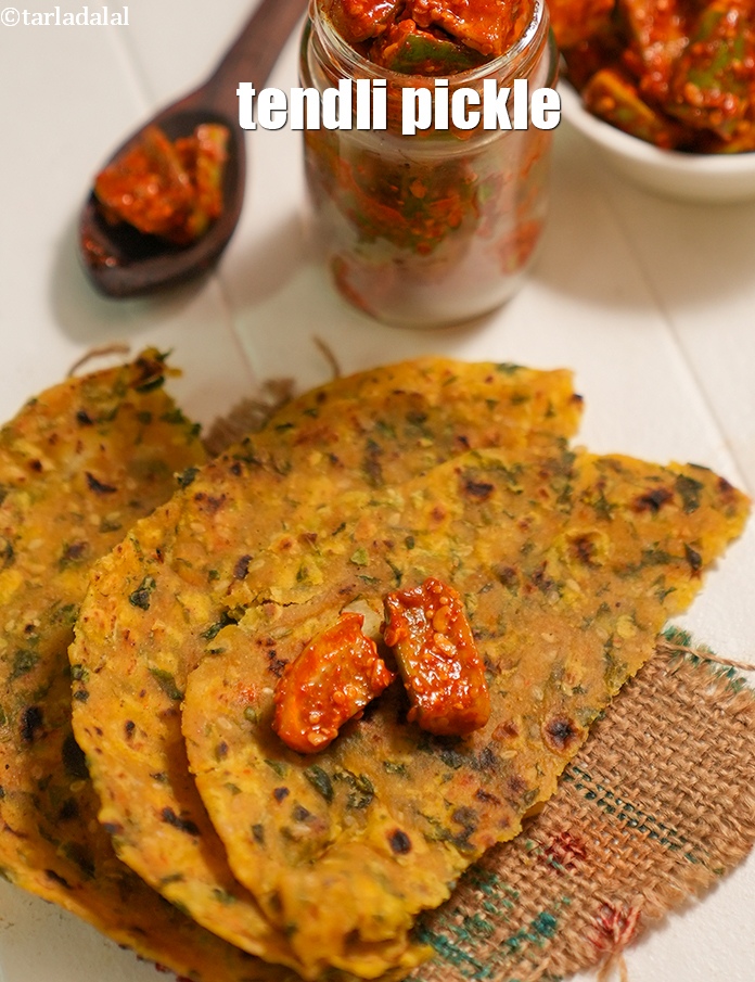 Step 20 – Serve <strong>tendli ka achar recipe | tendli pickle | instant tindora achar |&nbsp;kundru achar | …