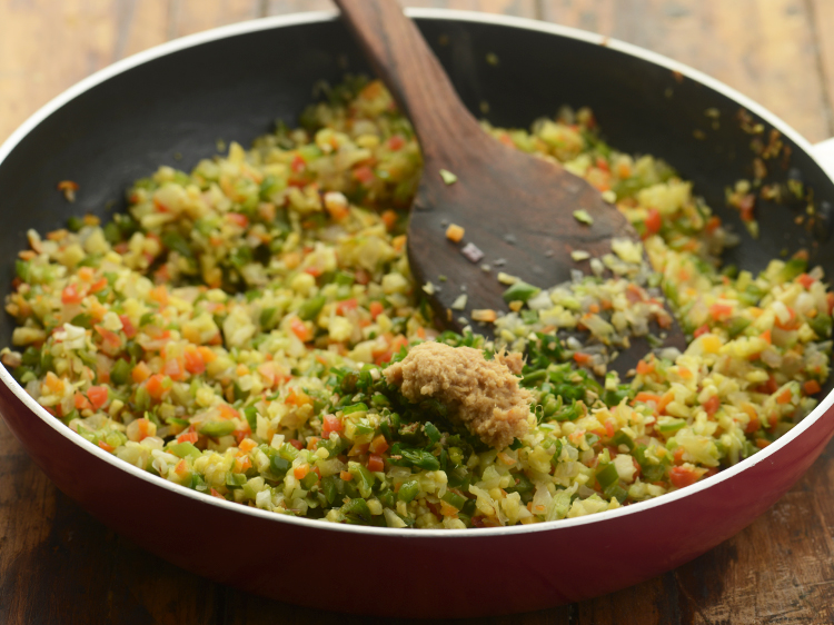 Step 10 – Add ginger paste.