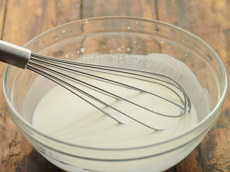 Step 5 – Mix well using a whisk till no lumps remain. Keep aside.