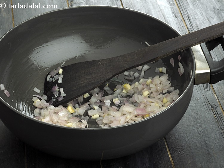 Step 20 – Saut&eacute; on a medium flame for 2 minutes.