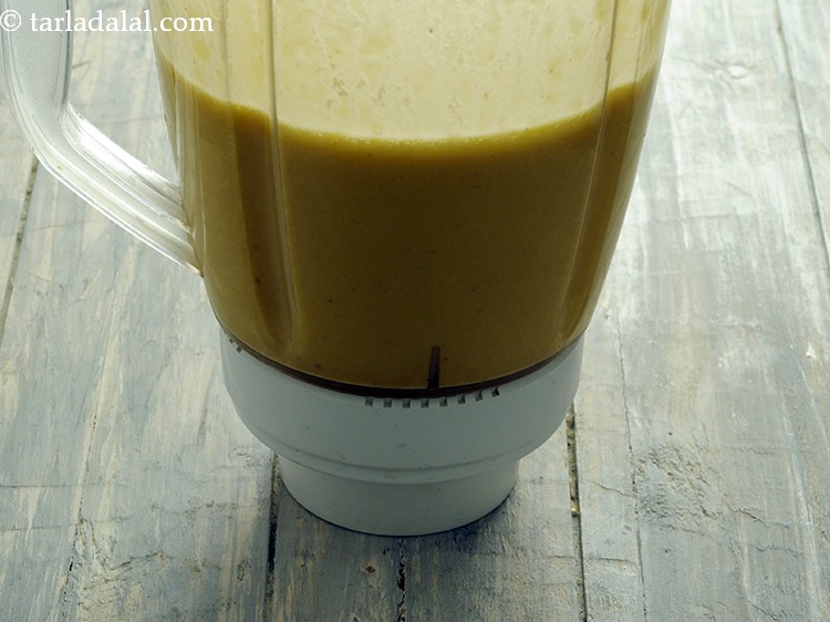 Step 28 – Cool slightly, blend the mixture in a mixer till smooth.