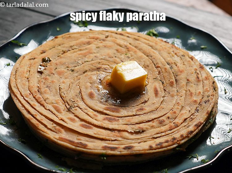 Step 34 – Serve<strong> thecha laccha paratha </strong>hot with raita and pickle of your choice.
