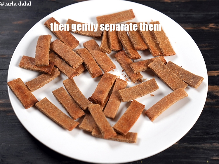 Step 23 – Then gently separate them. You&#39;ll get 46 teething biscuits in all.