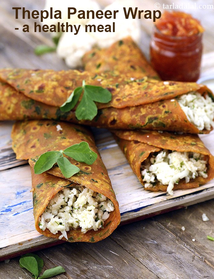 Step 39 – <strong>Thepla Paneer Wrap &ndash; a healthy meal.&nbsp;</strong>