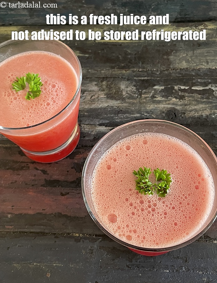 Step 15 – This is a fresh juice and not advised to be stored refrigerated.