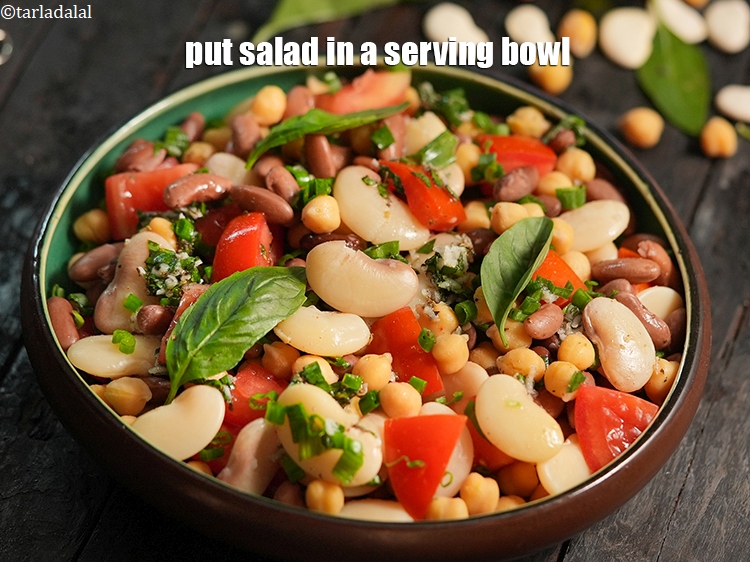 Step 46 – Put <strong>three bean salad | rajma, kabuli chana and rangoon na vaal salad | healthy …