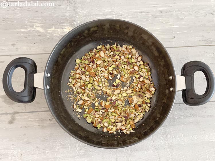 Step 8 – Dry roast on a medium flame for 1 minute. Remove and keep aside.