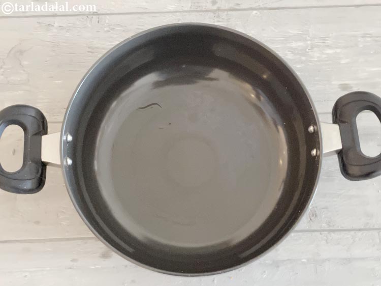 Step 9 – Clean the pan with a tissue. Be careful as the pan is hot. Heat the …