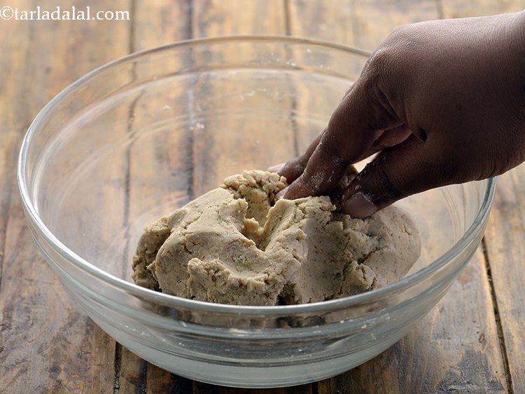 Step 9 – Combine all the ingredients in a bowl and knead into a semi-soft dough.