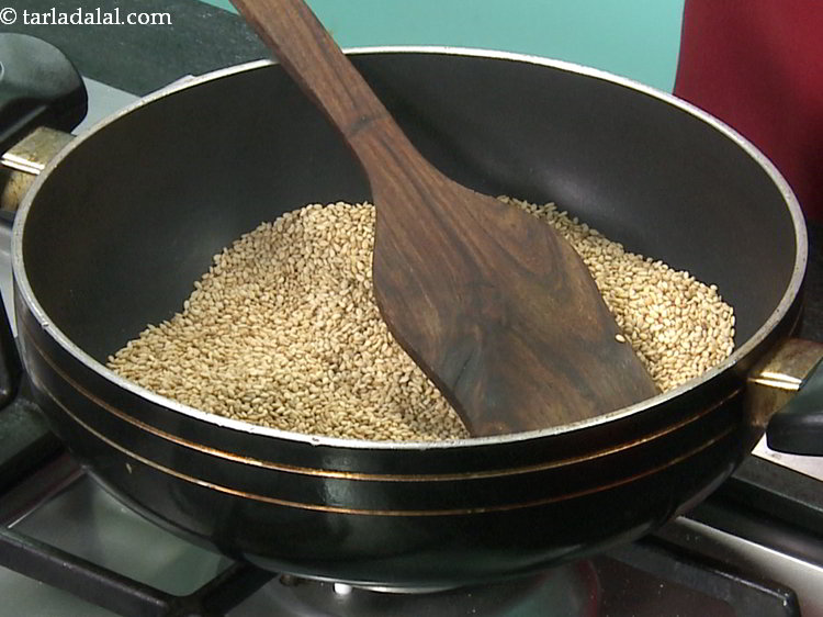 Step 5 – Dry roast the sesame seeds on a medium flame for 5 to 6 minutes. After …