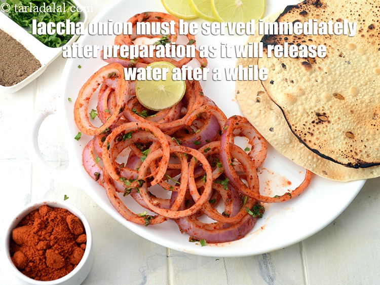 Step 19 – Laccha onion must be served immediately after preparation as it will release water after a …