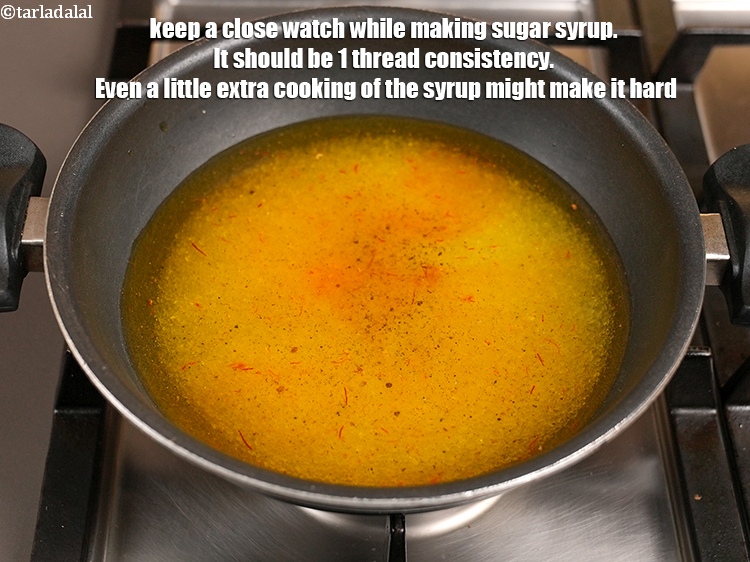Step 30 – Keep a close watch while making sugar syrup. It should be 1 thread consistency. Even …