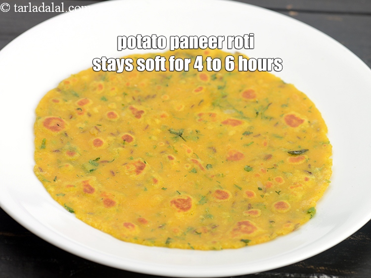 Step 20 – Potato paneer&nbsp;roti stays soft for 4 to 6 hours.