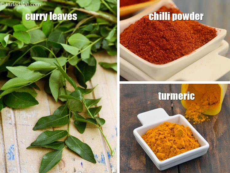 Step 18 – You can skip adding curry leaves, chilli powder and turmeric to make vrat rajgira chivda.