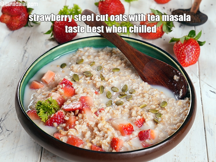 स्टेप 15 – <strong>स्ट्रॉबेरी स्टील कट ओट्स चाय मसाला के साथ</strong>&nbsp;का&nbsp;स्वाद ठंडा होने …
