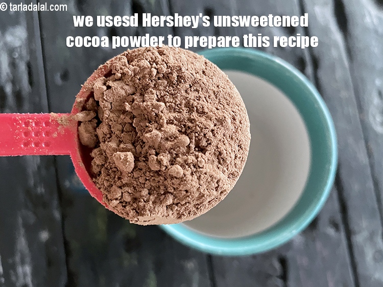 Step 16 – We usesd Hershey's unsweetened cocoa powder to prepare this recipe.