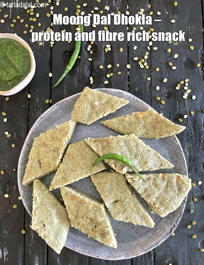 Step 35 – <meta charset="UTF-8" /><strong>Moong Dal Dhokla &ndash; protein and fibre rich snack.&nbsp;</strong>&nbsp;