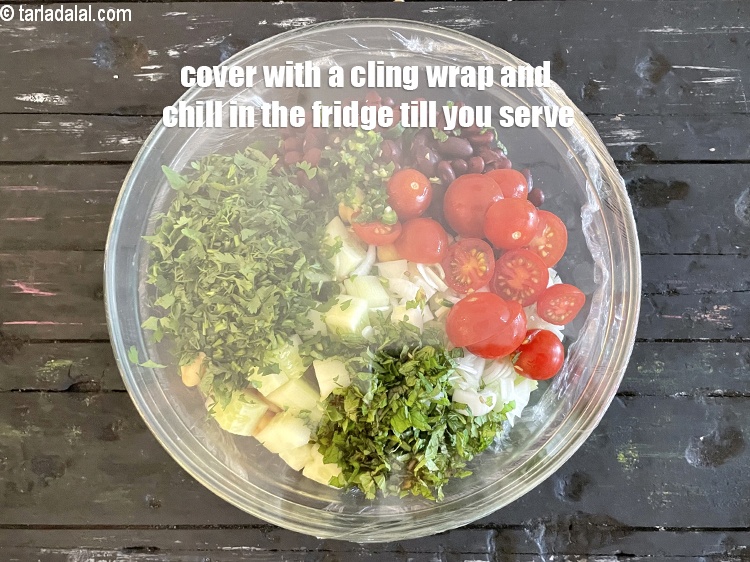 Step 20 – Cover with a cling wrap and chill in the fridge till you serve.