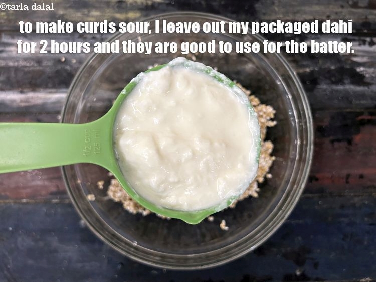 Step 36 – <meta charset="UTF-8" />To make curds sour, I leave out my packaged dahi for 2 hours …