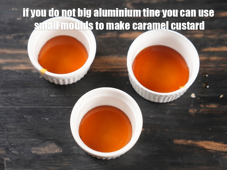 Step 21 – If you do not big aluminium tine you can use small moulds to make caramel …