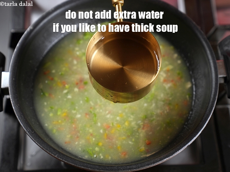 Step 20 – Do not add extra water if you like to have thick soup.