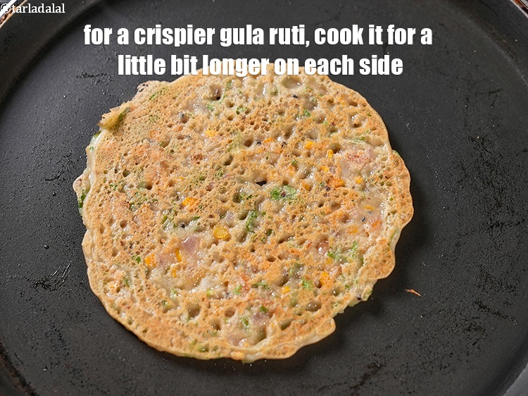 Step 29 – For a crispier gula ruti, cook it for a little bit longer on each side.
