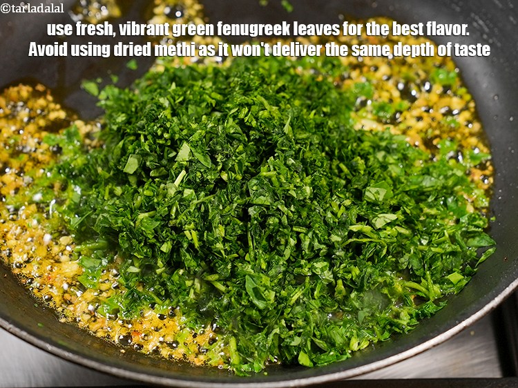 Step 39 – Use fresh, vibrant green fenugreek leaves for the best flavor. Avoid using dried methi as …