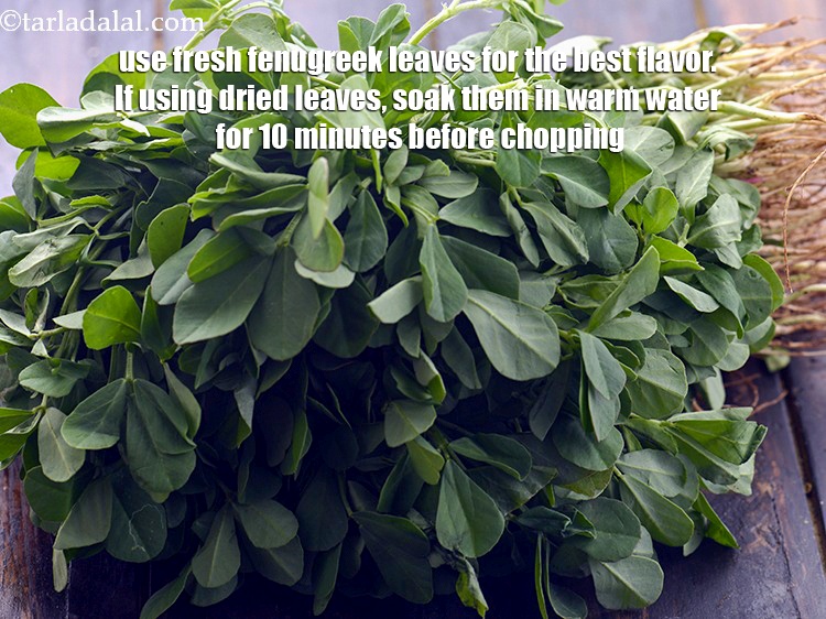 Step 38 – Use fresh fenugreek leaves for the best flavor. If using dried leaves, soak them in …