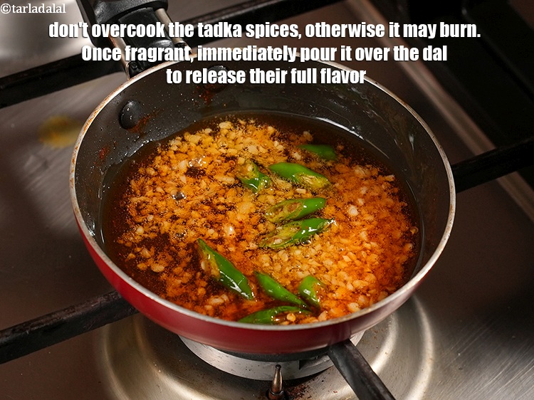 Step 39 – Don&#39;t overcook the tadka spices, otherwise it may burn. Once fragrant, immediately pour it over …