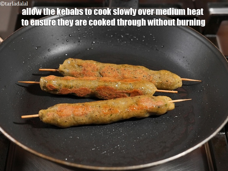 Step 40 – Allow the kebabs to cook slowly over medium heat to ensure they are cooked through …