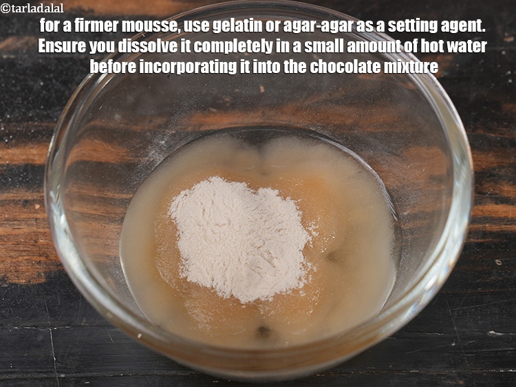 Step 35 – For a firmer mousse, use gelatin or agar-agar as a setting agent. Ensure you dissolve …