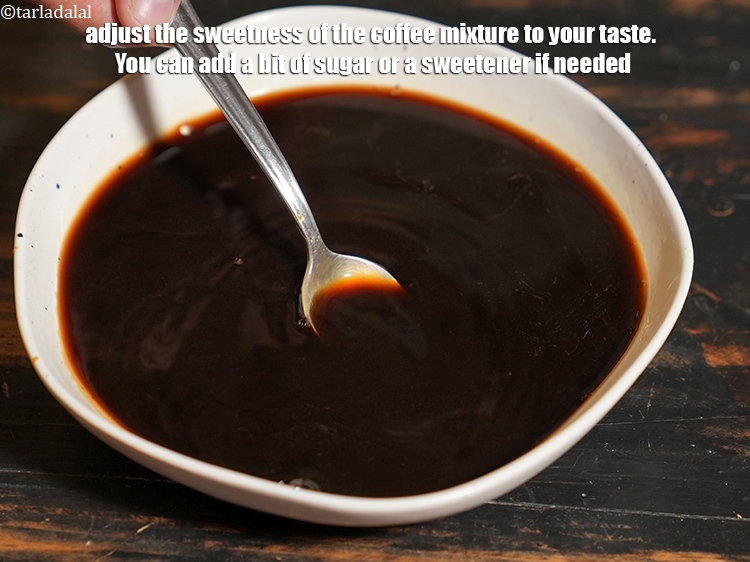 Step 24 – Adjust the sweetness of the coffee mixture to your taste. You can add a bit …