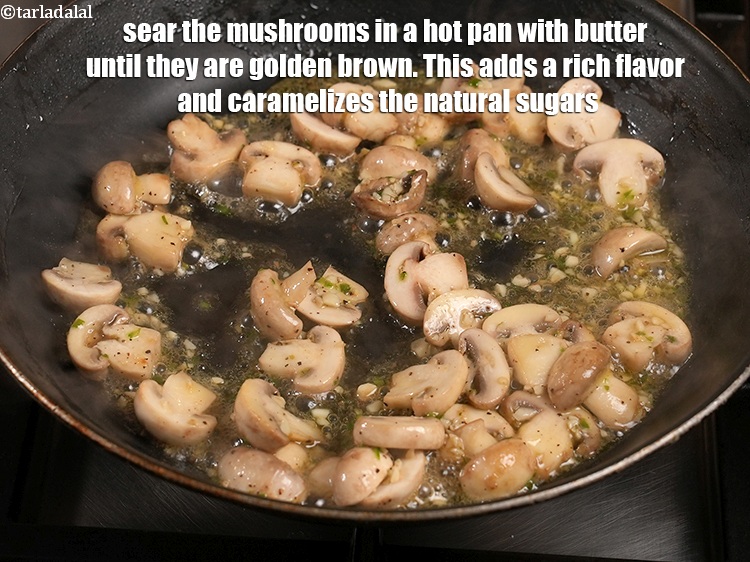 Step 41 – Sear the mushrooms in a hot pan with butter until they are golden brown. This …