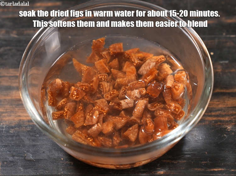 Step 24 – Soak the dried figs in warm water for about 15-20 minutes. This softens them and …