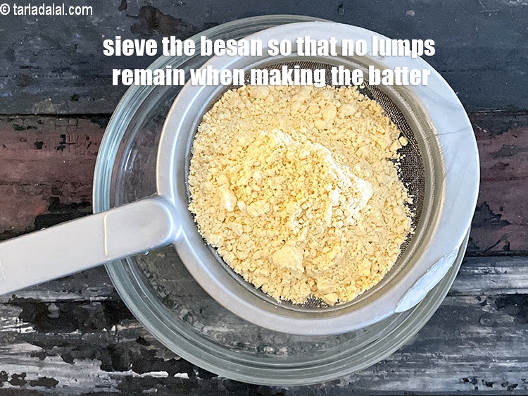 Step 38 – Sieve the bsean at the time of making the dhoklas so lumps are left in …