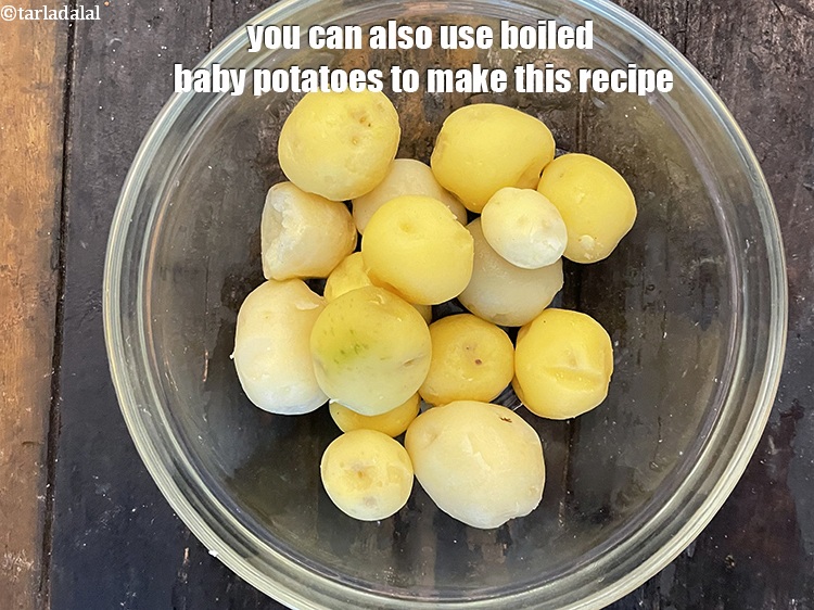 Step 38 – You can also use boiled baby potatoes to make this recipe.