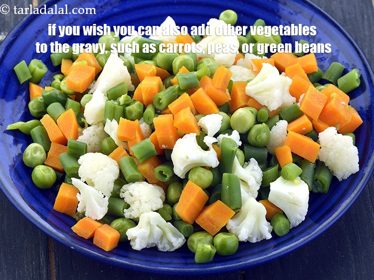 Step 43 – If you wish you can also add other vegetables to the gravy, such as carrots, …