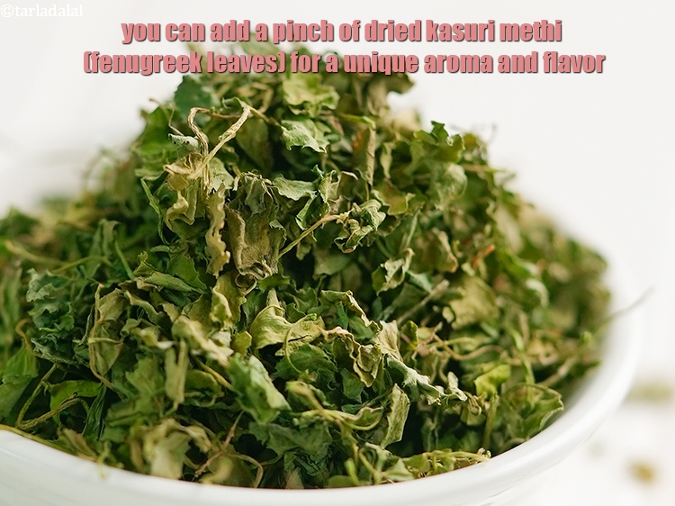 Step 34 – You can add a pinch of dried kasuri methi (fenugreek leaves) for a unique aroma …