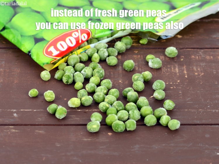 Step 20 – Instead of fresh green peas you can use frozen green peas also.