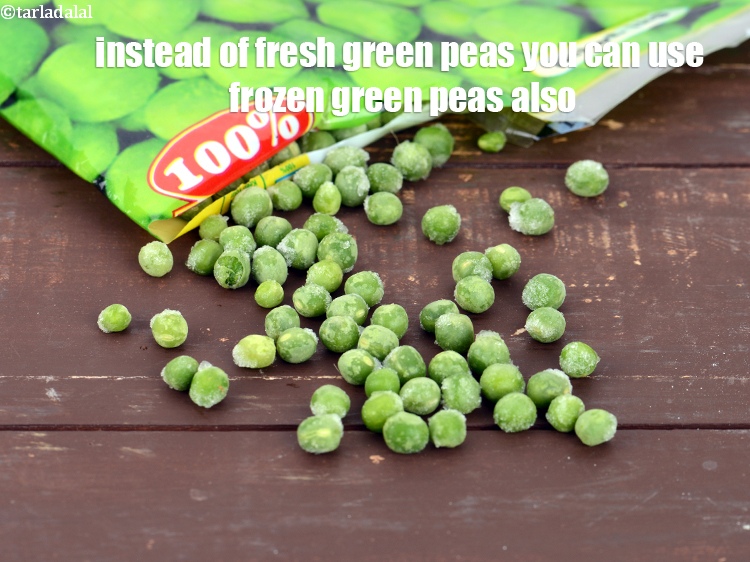 Step 39 – Instead of fresh green peas you can use frozen green peas also.