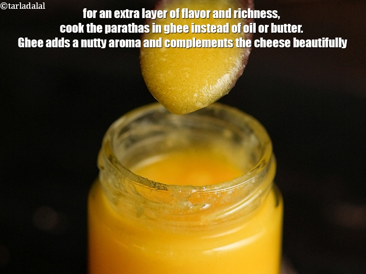 Step 33 – For an extra layer of flavor and richness, cook the parathas in ghee instead of …