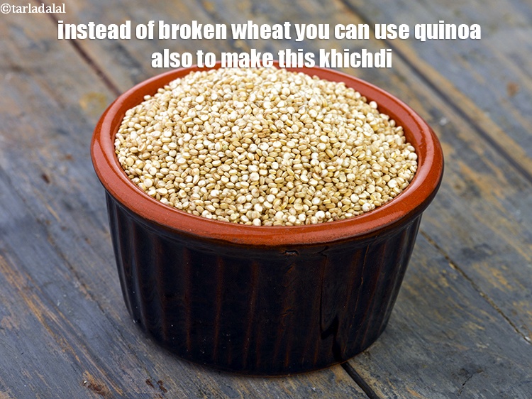 Step 38 – Instead of broken wheat you can use quinoa also to make this khichdi.