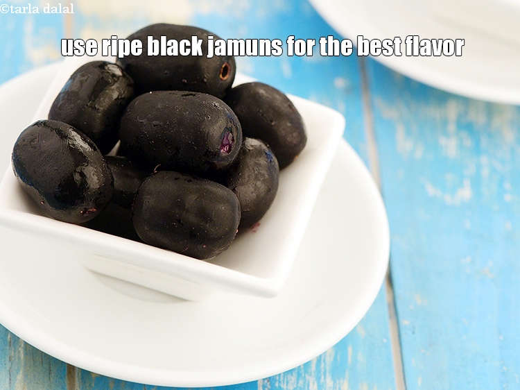 Step 12 – Use ripe black jamuns for the best flavor.
