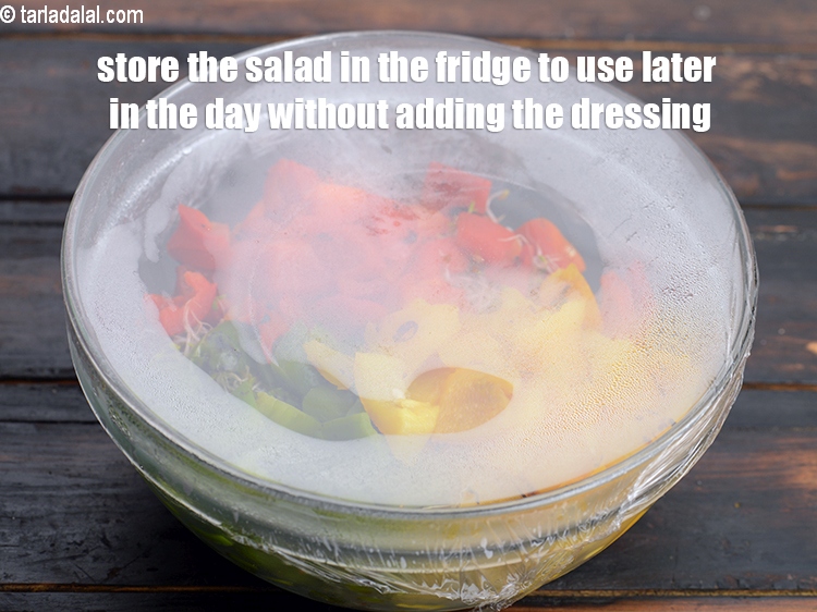 Step 30 – Store the salad in the fridge to use later in the day without adding the …