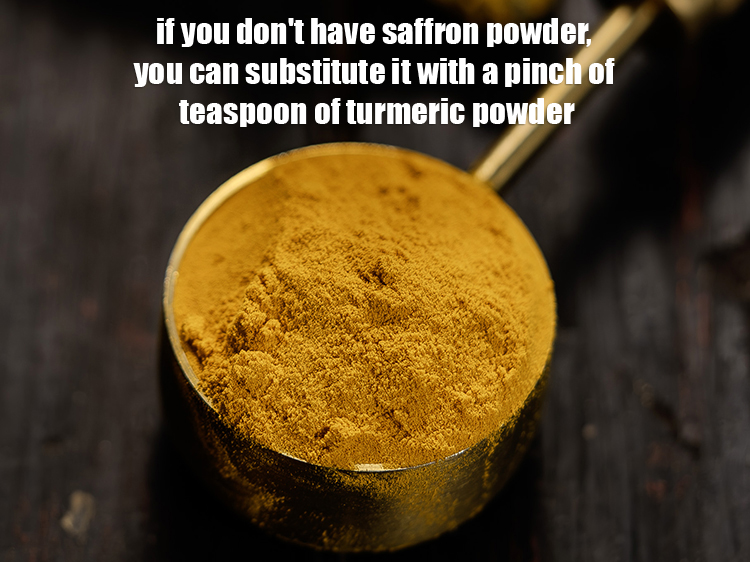 Step 44 – If you don&#39;t have saffron powder, you can substitute it with a pinch of teaspoon …