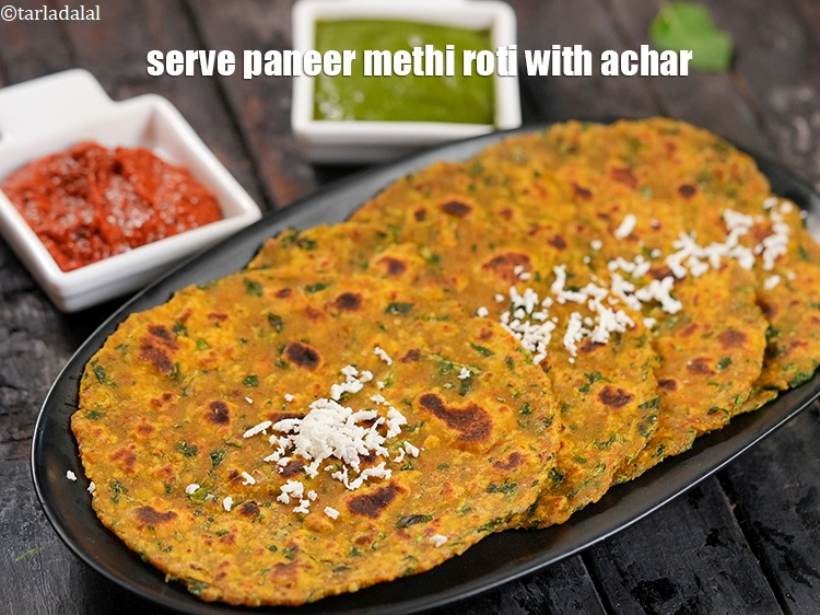 Step 30 – You can also serve <strong>paneer methi roti | healthy whole wheat paneer methi roti | …