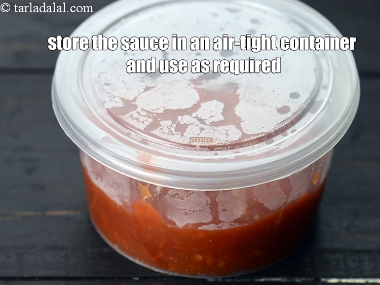 Step 16 – Store the sauce in an air-tight container and use as required.&nbsp;