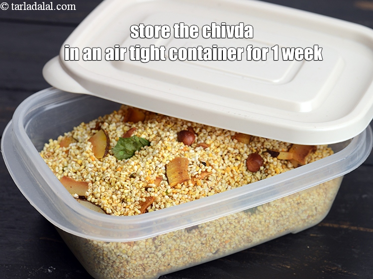 Step 19 – Store the chivda in an air tight container for 1 week.
