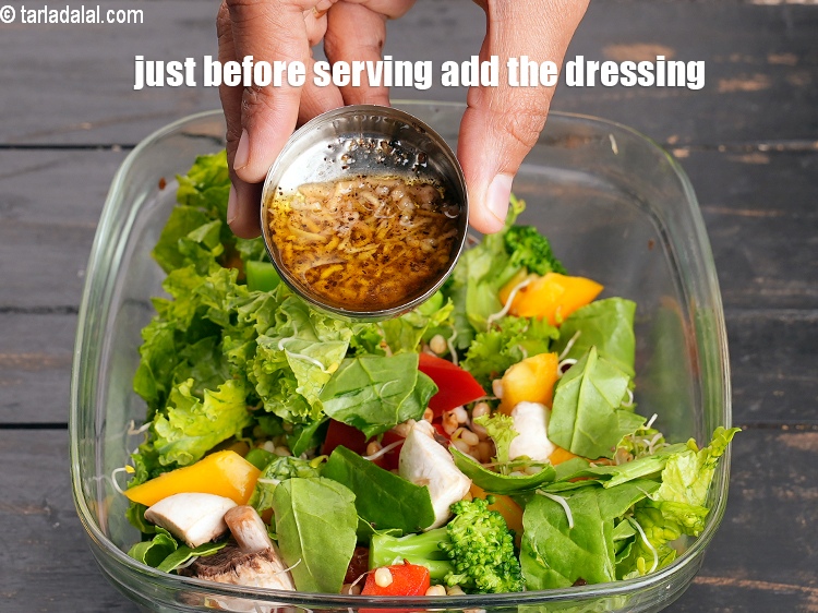 Step 38 – Just before serving add the dressing.